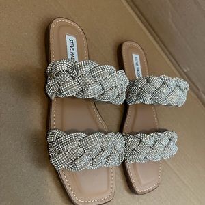 Steve Madden rhinestone braided sandals size 7.5